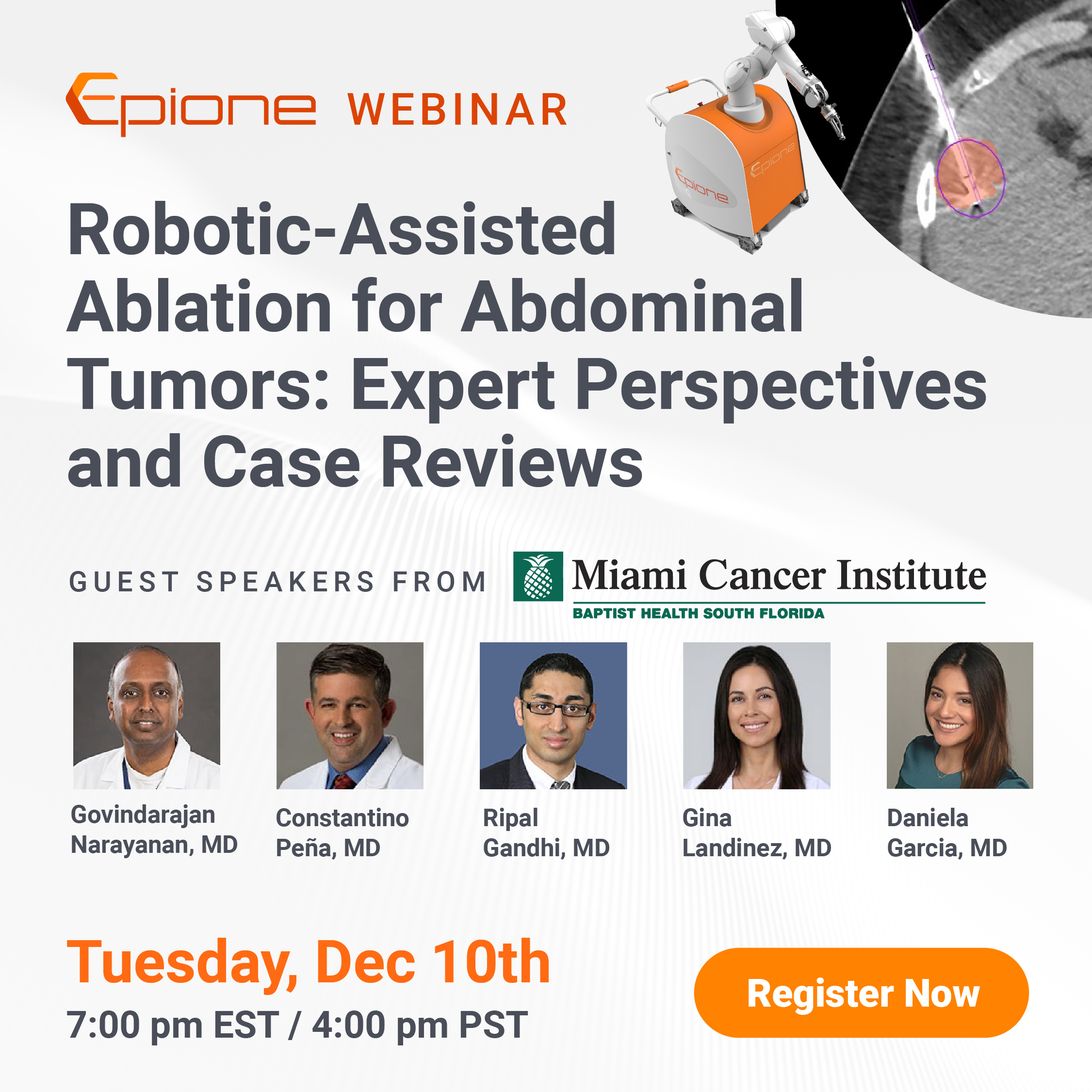 Webinar: Robotic-Assisted Ablation for Abdominal Tumors: Expert Perspectives and Case Reviews